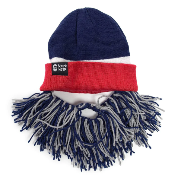 Linksma žieminė kepurė su barzda