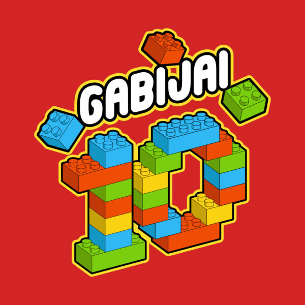 Vaikiški personalizuoti marškinėliai „Lego”