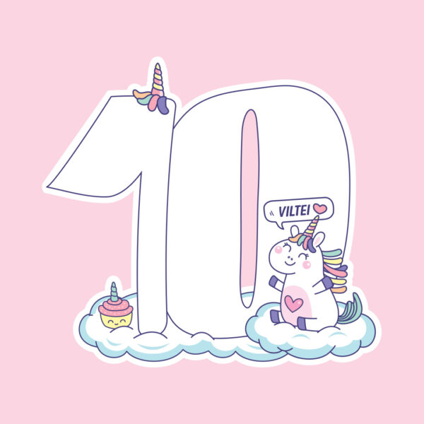 Vaikiški personalizuoti marškinėliai „Unicorn”