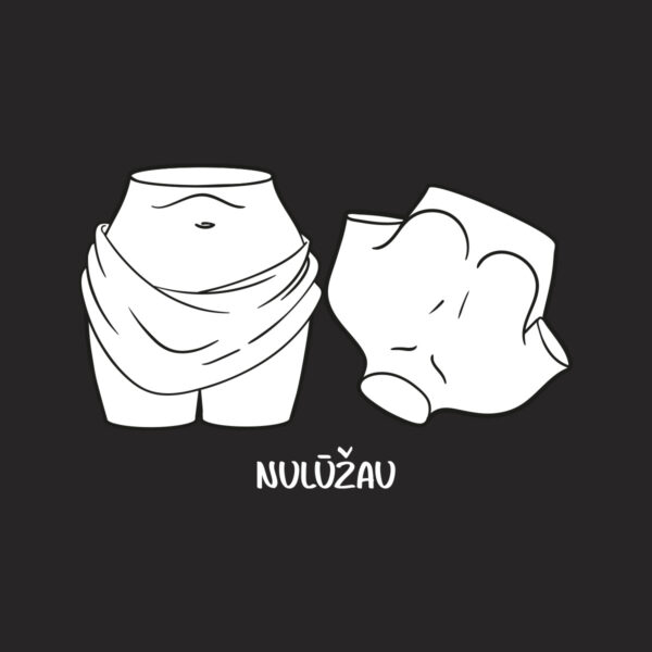 Iliustracija su užrašu „Nulūžau”