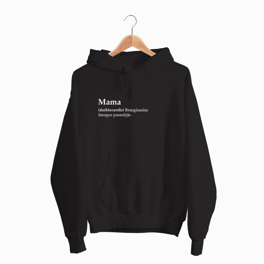 Juodas džemperis „Mama”