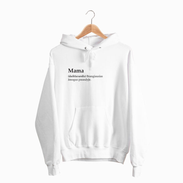 Baltas džemperis „Mama”
