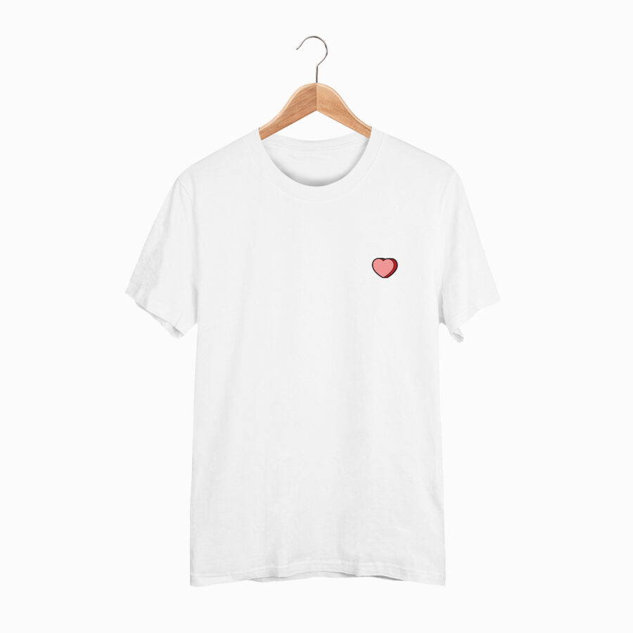 Balti marškinėliai „Su meile”