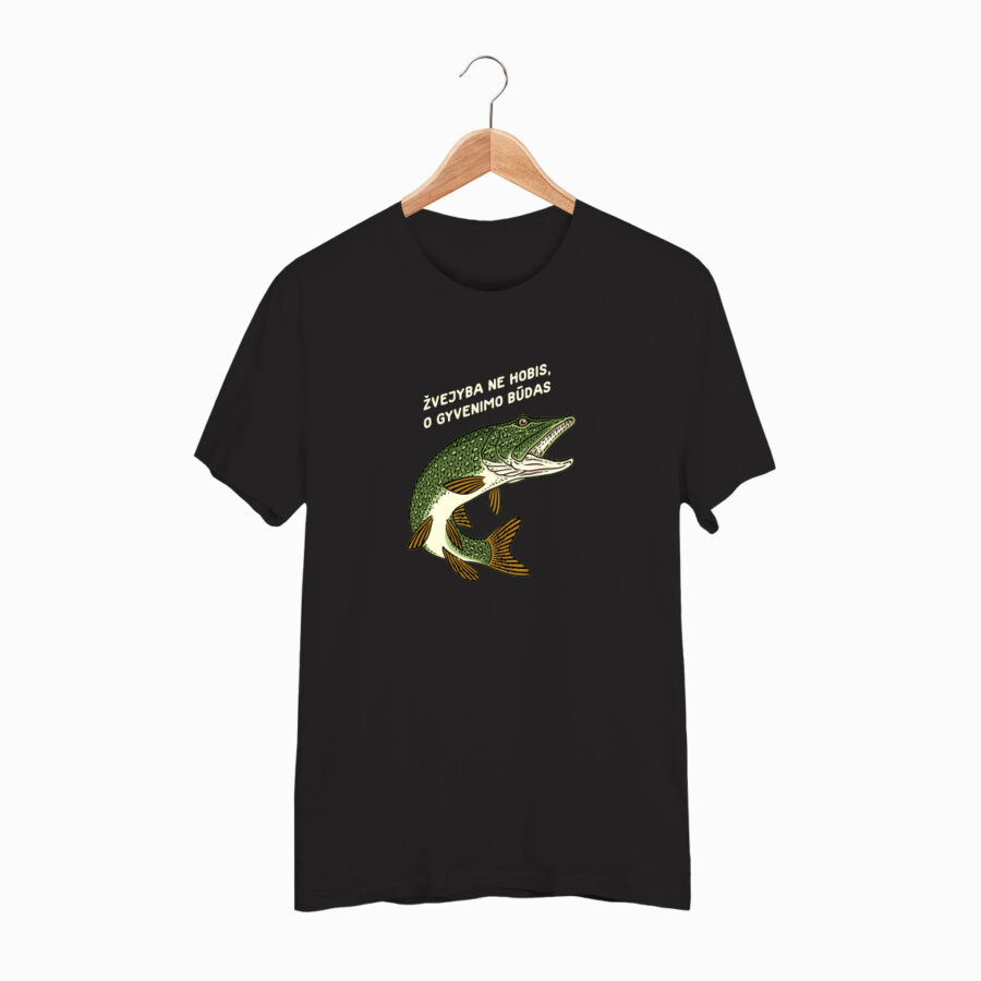 Marškinėliai „Žvejyba ne hobis, o gyvenimo būdas”
